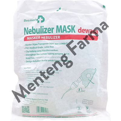 Masker Nebulizer Adult - Masker Uap Dewasa - Menteng Farma