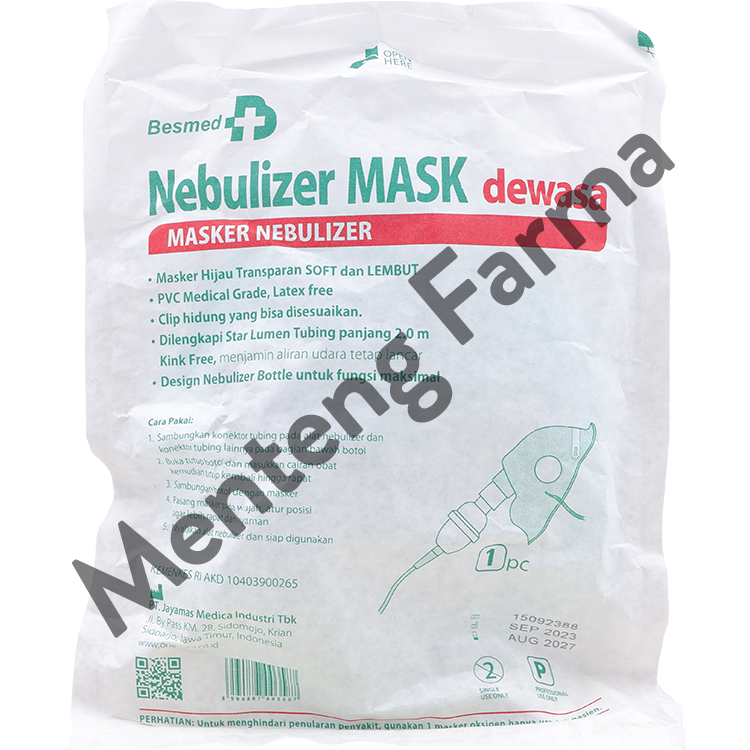 Masker Nebulizer Adult - Masker Uap Dewasa - Menteng Farma