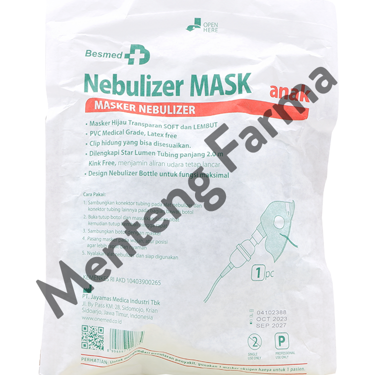 Masker Nebulizer Kids - Masker Uap Anak - Menteng Farma