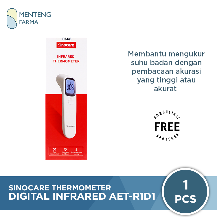 Sinocare Thermometer Digital Infrared AET-R1D1 - Thermometer Digital Akurat - Menteng Farma