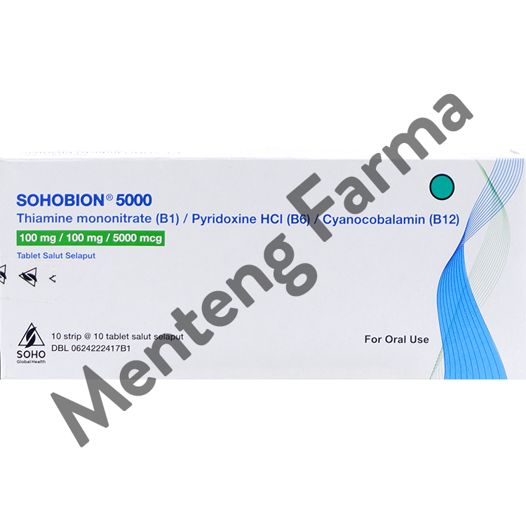 Sohobion 5000 10 Tablet - Menjaga Kesehatan Syaraf - Menteng Farma