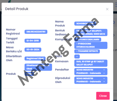 Sohobion 5000 10 Tablet - Menjaga Kesehatan Syaraf - Menteng Farma