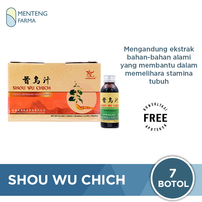 Shou Wu Chich - Tonic Kesehatan Tubuh dan Penyubur Rambut - Menteng Farma