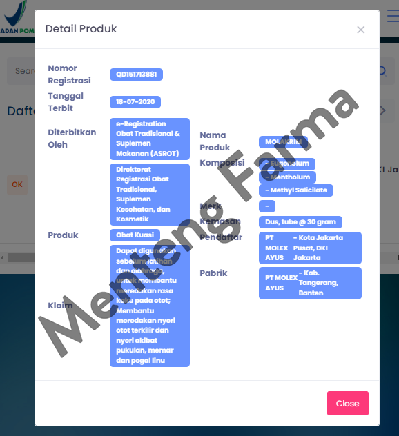 Molakrim Cream 30 g - Krim Pereda Nyeri Otot dan Sendi - Menteng Farma