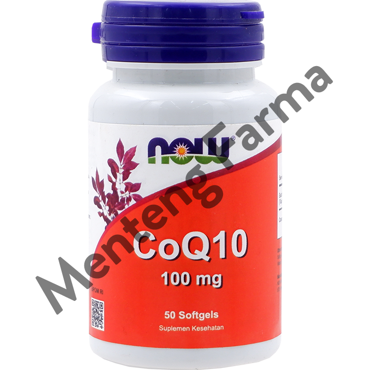 NOW COQ10 100 Mg 50 Softgels - Suplemen Kesehatan Tubuh - Menteng Farma