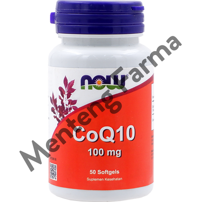 NOW COQ10 100 Mg 50 Softgels - Suplemen Kesehatan Tubuh - Menteng Farma