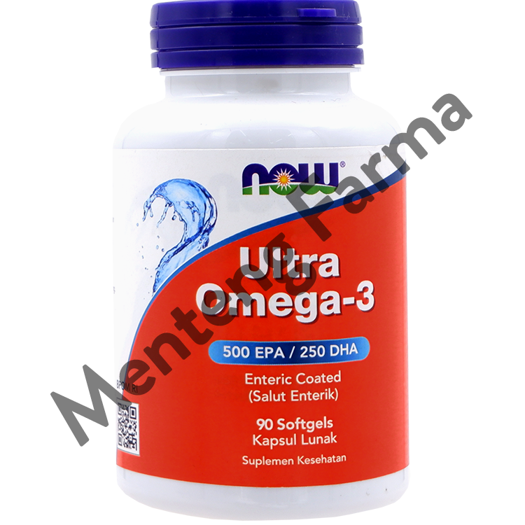 NOW ULTRA Omega 3 500 EPA/250 DHA 90 Softgels - Suplemen Kesehatan Tubuh - Menteng Farma