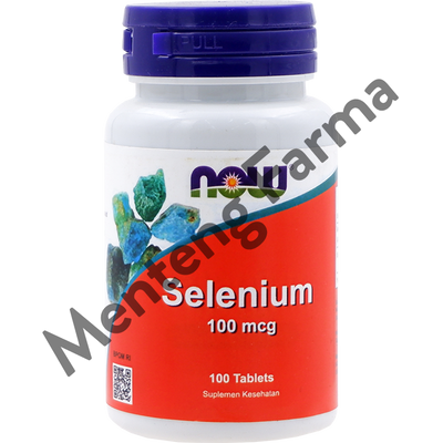 NOW Selenium 100 mcg 100 Tablet - Suplemen Kesehatan Tubuh - Menteng Farma