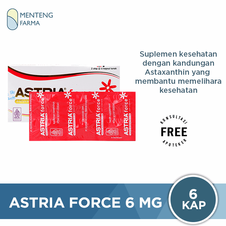 Astria Force 6 mg 6 Kapsul - Suplemen Kesehatan Tubuh