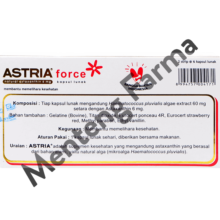 Astria Force 6 mg 6 Kapsul - Suplemen Kesehatan Tubuh