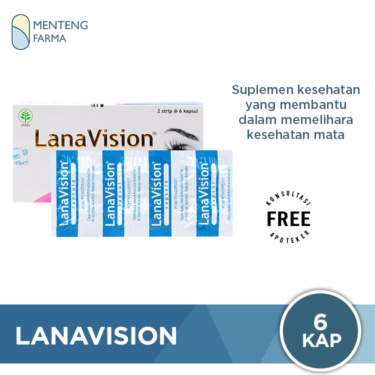 Lanavision 6 Kapsul - Suplemen Kesehatan Mata - Menteng Farma