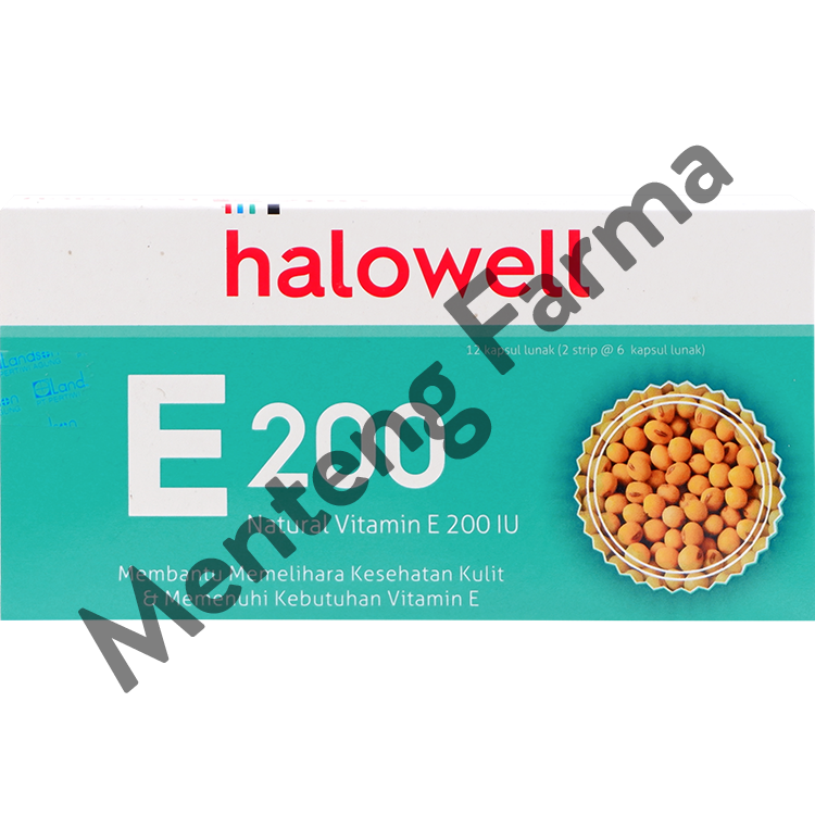 Halowell E 200 IU 6 Kapsul - Suplemen Vitamin E - Menteng Farma