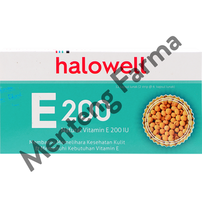 Halowell E 200 IU 6 Kapsul - Suplemen Vitamin E - Menteng Farma