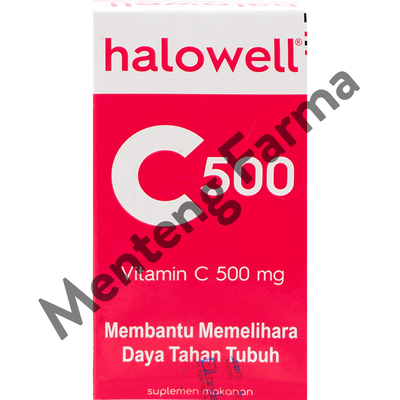 Halowell C 500 mg 30 Tablet - Suplemen Vitamin C - Menteng Farma