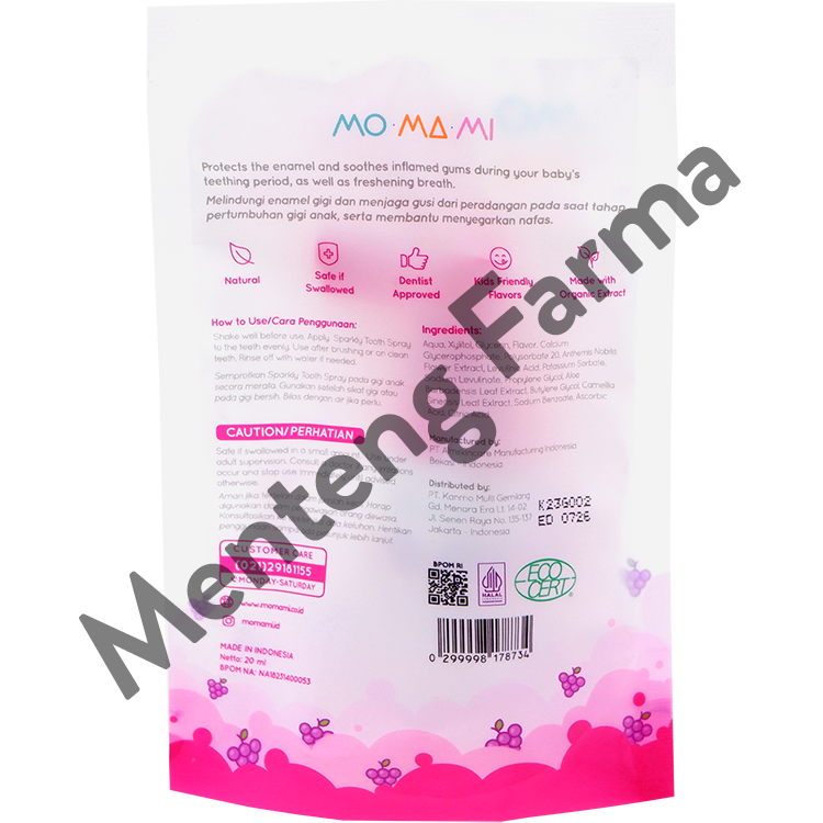 Momami Sparkly Tooth Spray 20 mL - Semprotan Perawatan Gigi Anak – Apotek