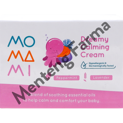 Momami Dreamy Calming Cream 50 Gr - Krim Pelembab Kulit dan Pereda Perut Kembung Bayi - Menteng Farma