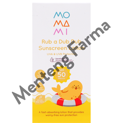 Momami Rub a Dub Dub Sunscreen Lotion 50 mL - Krim Tabir Surya Bayi - Menteng Farma