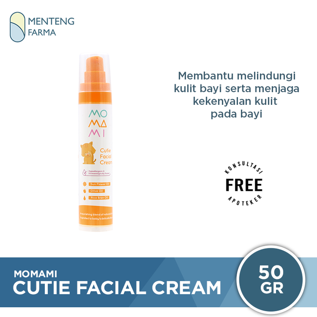 Momami Cutie Facial Cream 50 Gr - Krim Wajah Bayi - Menteng Farma