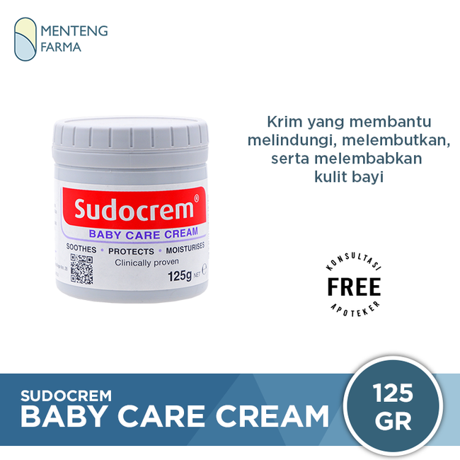 Sudocrem Baby Care Cream 125 Gr - Krim Gatal Ruam Iritasi Diaper Eksim - Menteng Farma