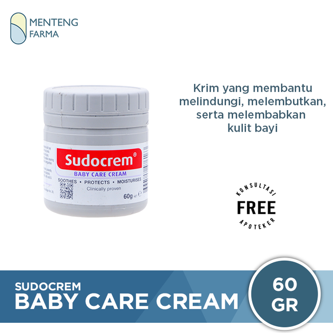Sudocrem Baby Care Cream 60 Gr - Krim Gatal Ruam Iritasi Diaper Eksim - Menteng Farma