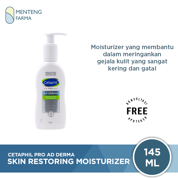Cetaphil Pro AD Derma Skin Restoring Moisturizer 145 mL - Moisturizer Kulit - Menteng Farma