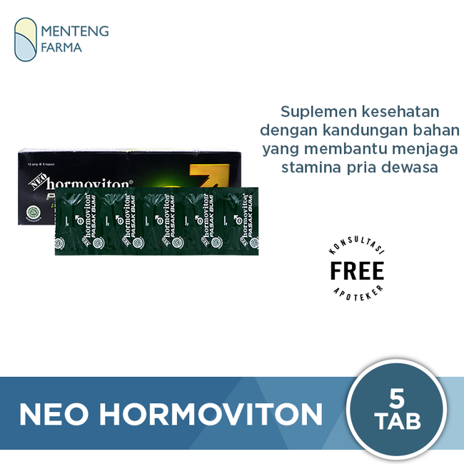 Neo Hormoviton 5 Kapsul - Suplemen Stamina Pria - Menteng Farma