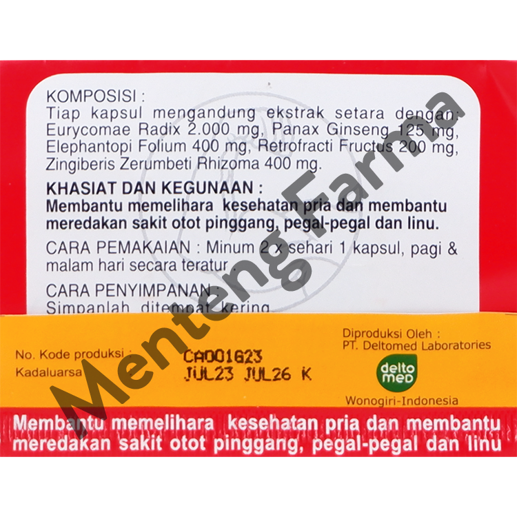 Srongpas Ginseng 2 Kapsul - Herbal Stamina Pria - Menteng Farma