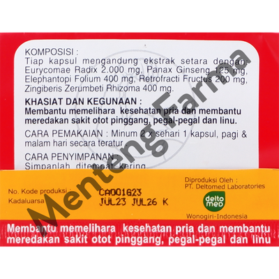 Srongpas Ginseng 2 Kapsul - Herbal Stamina Pria - Menteng Farma