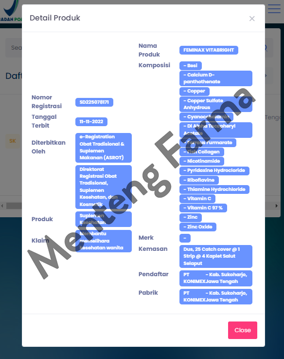 Feminax VitaBright 4 Tablet - Suplemen Kesehatan Wanita - Menteng Farma