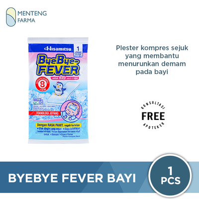 ByeBye Fever Bayi 1 Lembar - Plester Demam Bayi - Menteng Farma