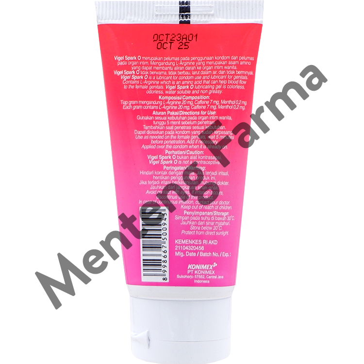 Vigel Spark-O Lubricating Gel 30 Gr - Menteng Farma