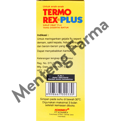 Termorex Plus Sirup 30 mL - Obat Batuk dan Pilek Anak - Menteng Farma