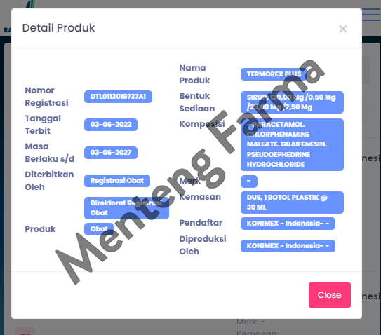 Termorex Plus Sirup 30 mL - Obat Batuk dan Pilek Anak - Menteng Farma