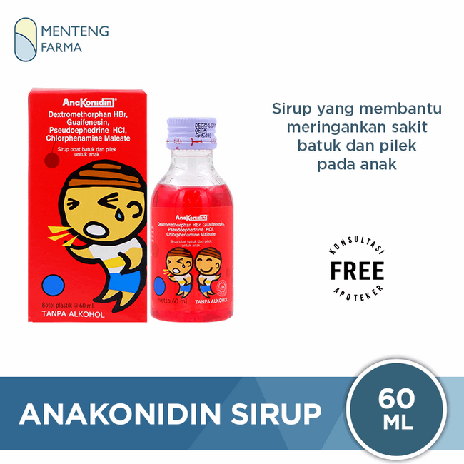 Anakonidin Sirup 60 mL - Obat Batuk dan Pilek Anak