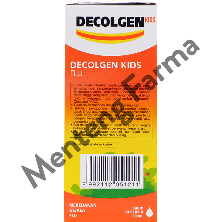 Decolgen Kids Flu Sirup 60 ml - Pereda Gejala Flu Anak - Menteng Farma