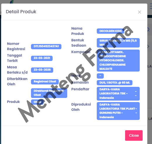 Decolgen Kids Flu Sirup 60 ml - Pereda Gejala Flu Anak - Menteng Farma