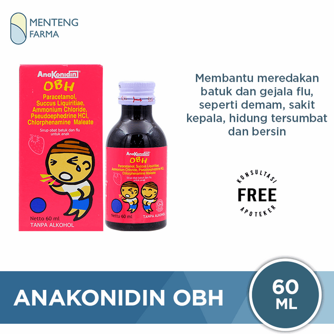 Anakonidin OBH Sirup 60 mL - Obat Batuk dan Flu Anak