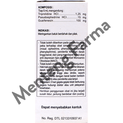 Lapifed Ekspektoran Sirup 60 ml - Obat Batuk dan Flu - Menteng Farma