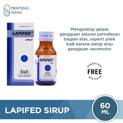 Lapifed Sirup 60 ml - Mengatasi Gejala Pilek - Menteng Farma