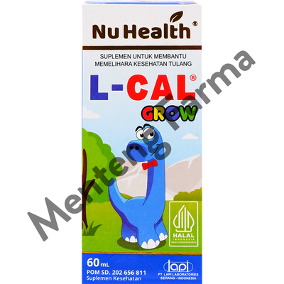 Nu Health L-Cal Grow 60 mL - Suplemen Kesehatan Tulang Anak - Menteng Farma