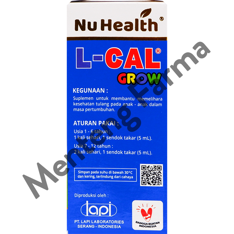 Nu Health L-Cal Grow 60 mL - Suplemen Kesehatan Tulang Anak - Menteng Farma