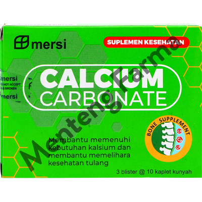 Calcium Carbonate 500 mg 10 Tablet - Suplemen Kalsium dan Kesehatan Tulang - Menteng Farma