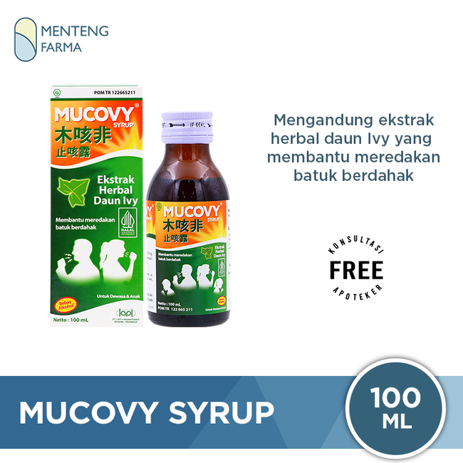 Mucovy Syrup 100 mL - Obat Batuk Herbal - Menteng Farma