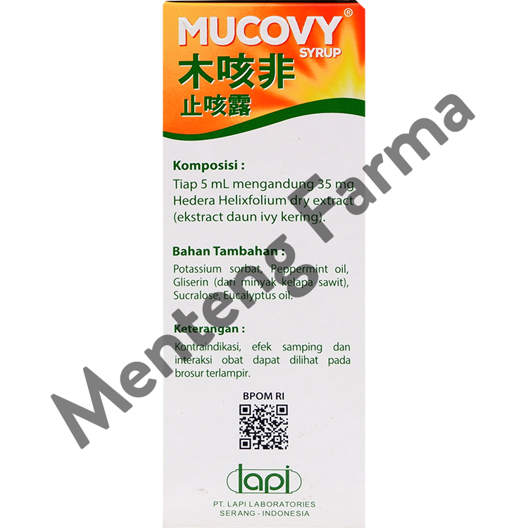 Mucovy Syrup 100 mL - Obat Batuk Herbal - Menteng Farma