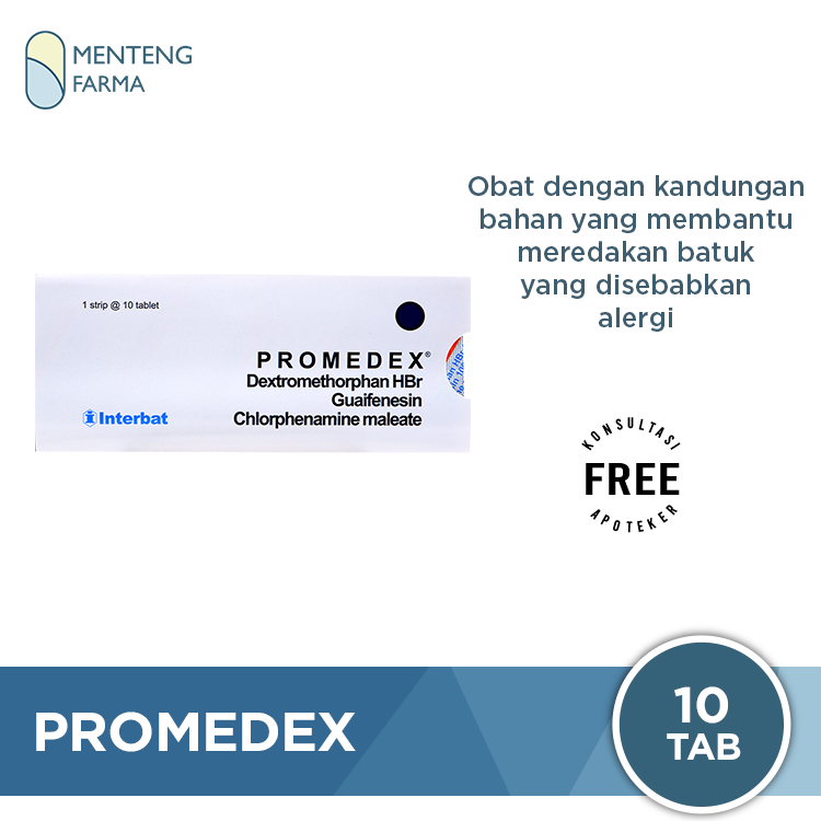 Promedex 10 Tablet - Obat Batuk Karena Alergi – Apotek