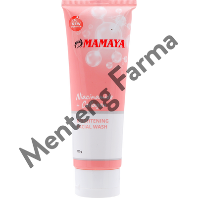 Mamaya Brightening Facial Wash With Niacinamide & Collagen 100 Gr - Sabun Cuci Muka Pencerah Wajah - Menteng Farma