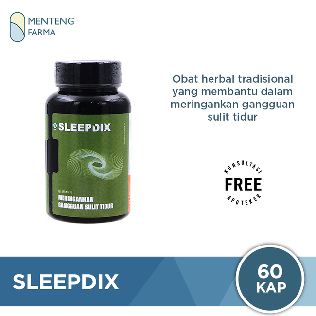 Sleepdix 60 Kapsul - Meringankan Gangguan Sulit Tidur - Menteng Farma