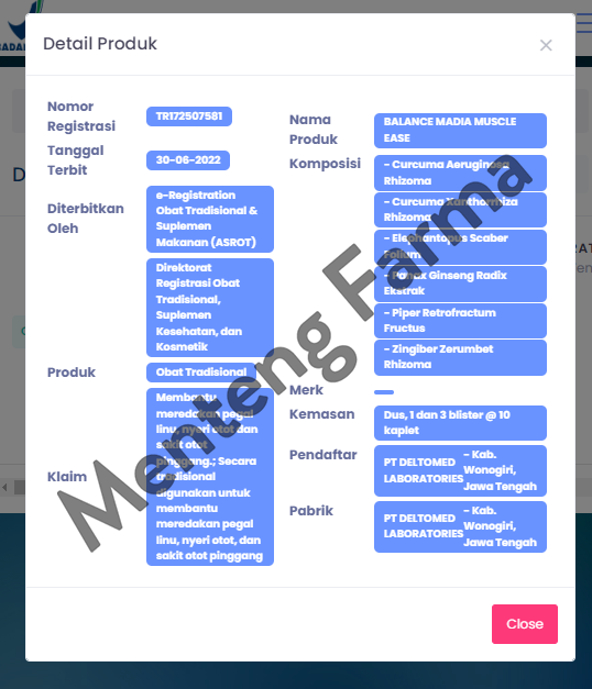 Herbana Balance Madia Muscle Ease 10 Kaplet - Meredakan Nyeri Otot dan Pegal Linu - Menteng Farma