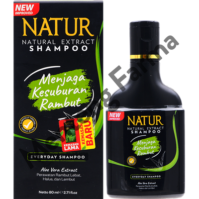 Natur Shampoo Aloe Vera Extract 80 ML - Perawatan Kesuburan Rambut - Menteng Farma