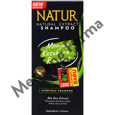 Natur Shampoo Aloe Vera Extract 80 ML - Perawatan Kesuburan Rambut - Menteng Farma